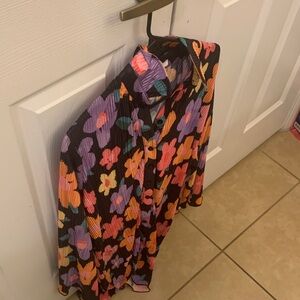 NWOT Peppermayo Multicolor Pleated Top